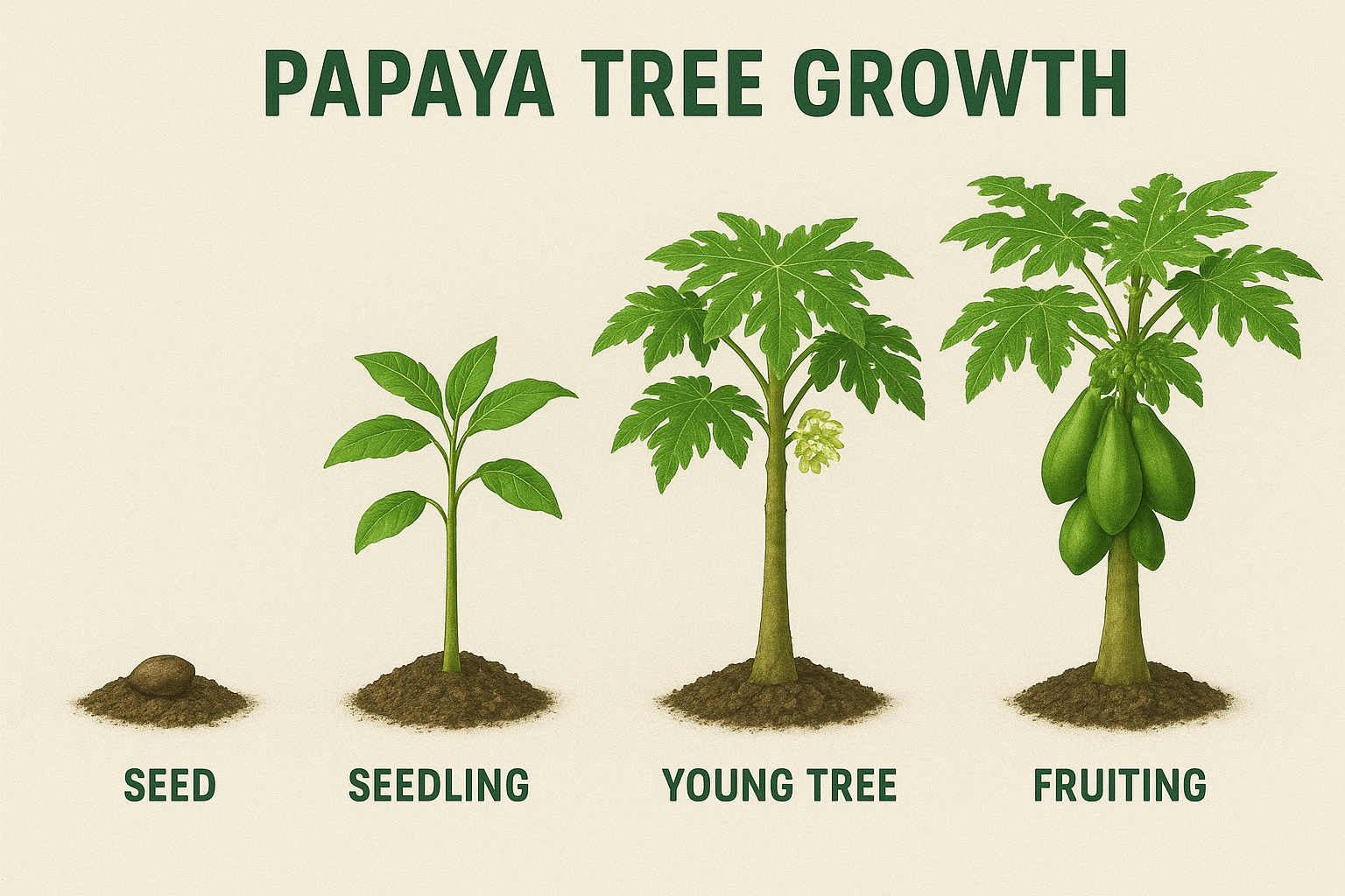 Papaya Tree Growth